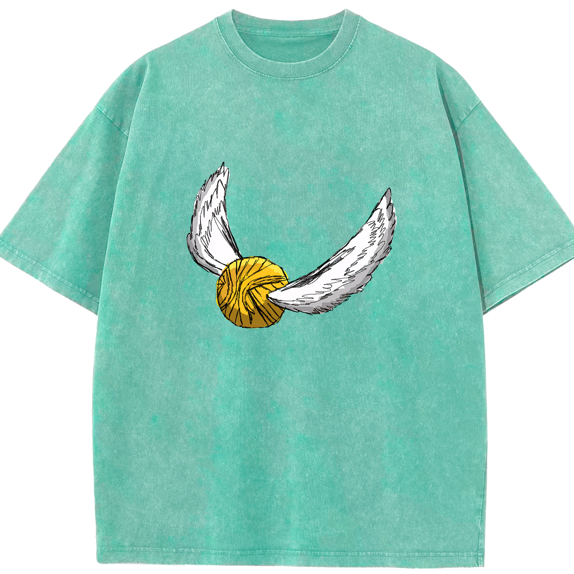 （画像用） Harry Potter ハリー・ポッターシリーズ 綿100% ヴィンテージ風 半袖Tシャツ（フロントプリント）